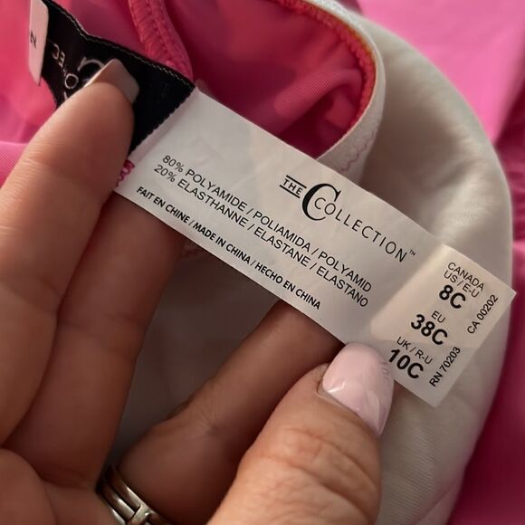 The Collection Pink halter cinched swimsuit dress Sz-8C - Picture 14 of 14